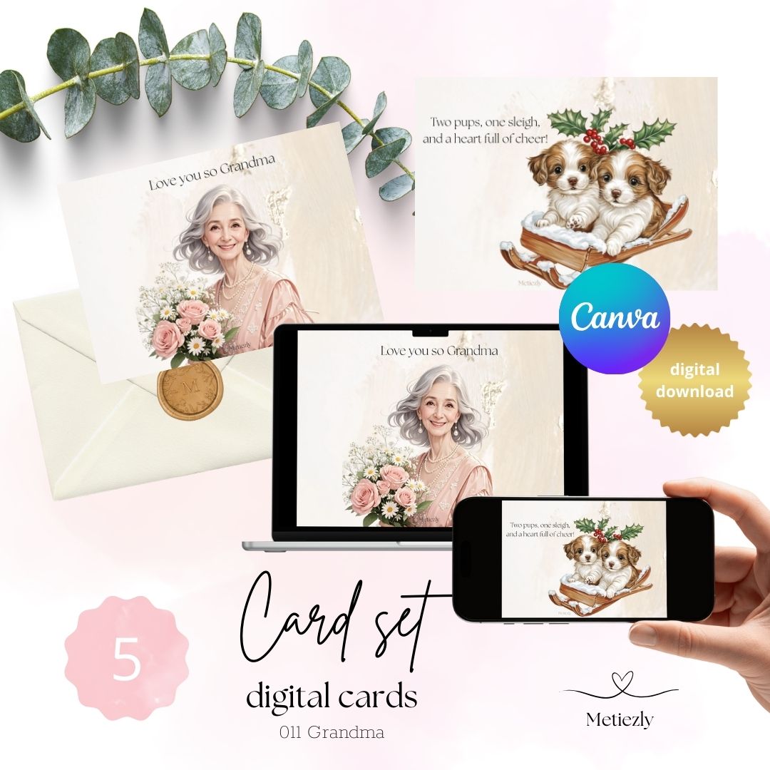 Grandma, set of 5 cards | $2.23