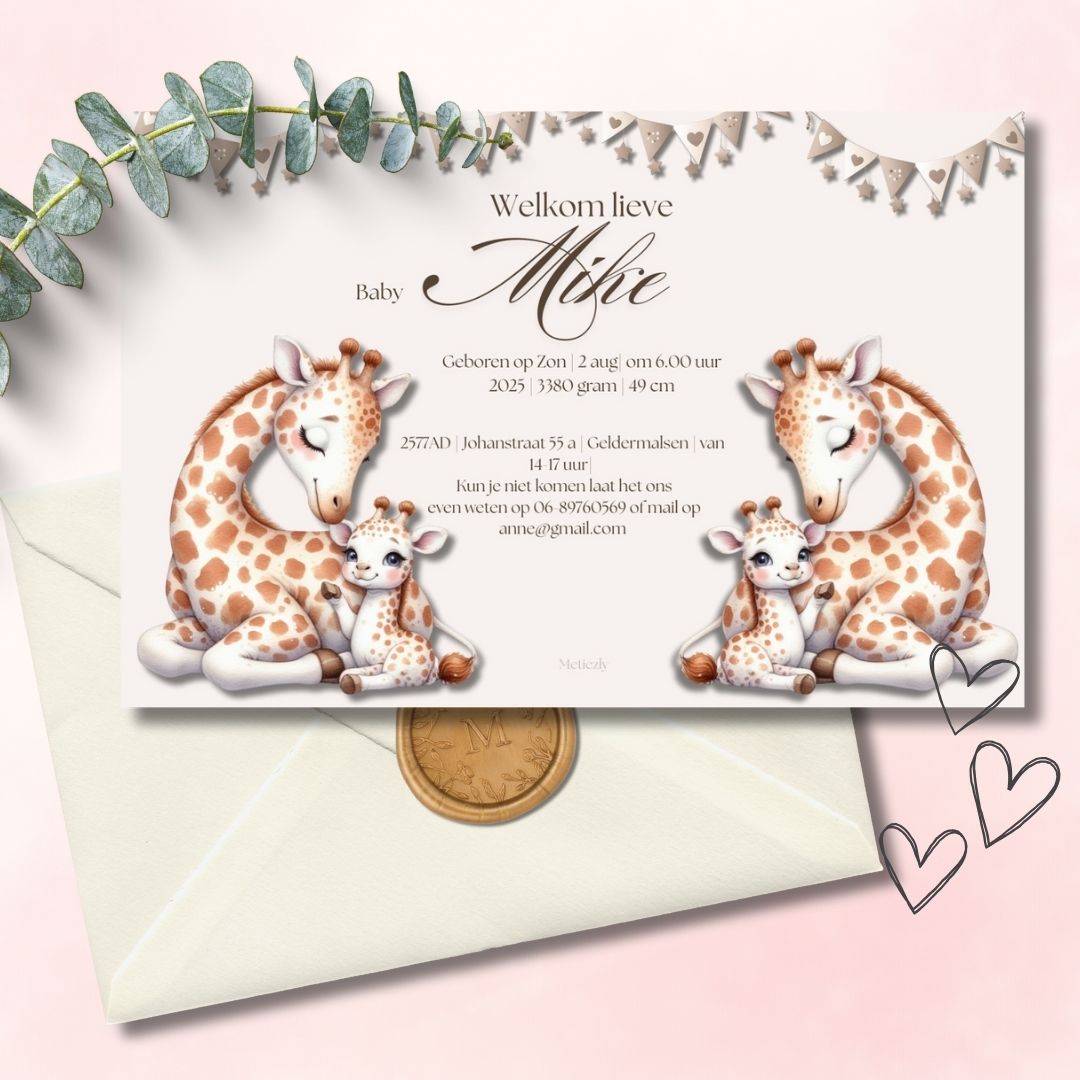Baby set Giraffe met baby | $13,73