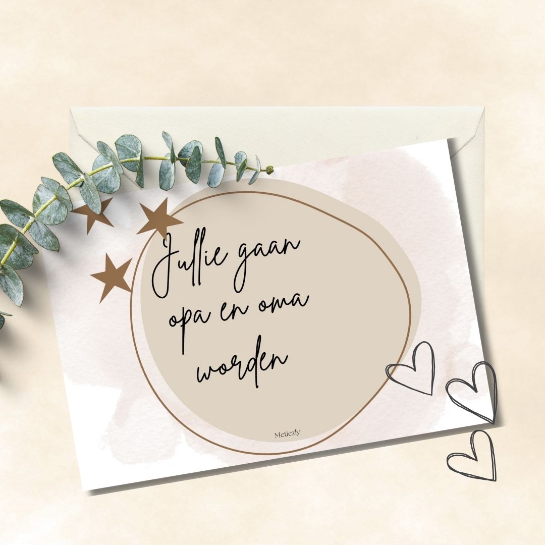 Beige sterren, set van 5 kaarten | $2.23