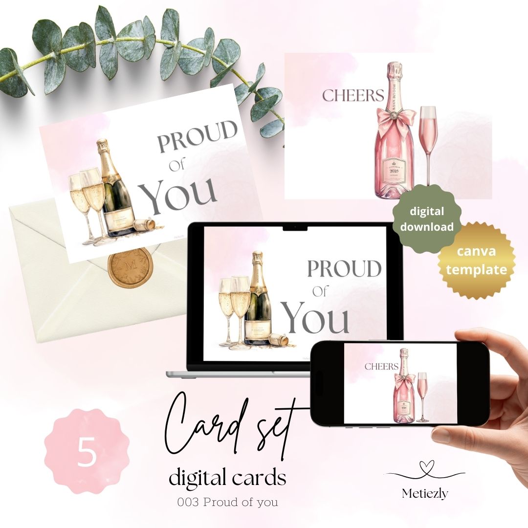 Proud of you, set of 5 cards | $2.23
