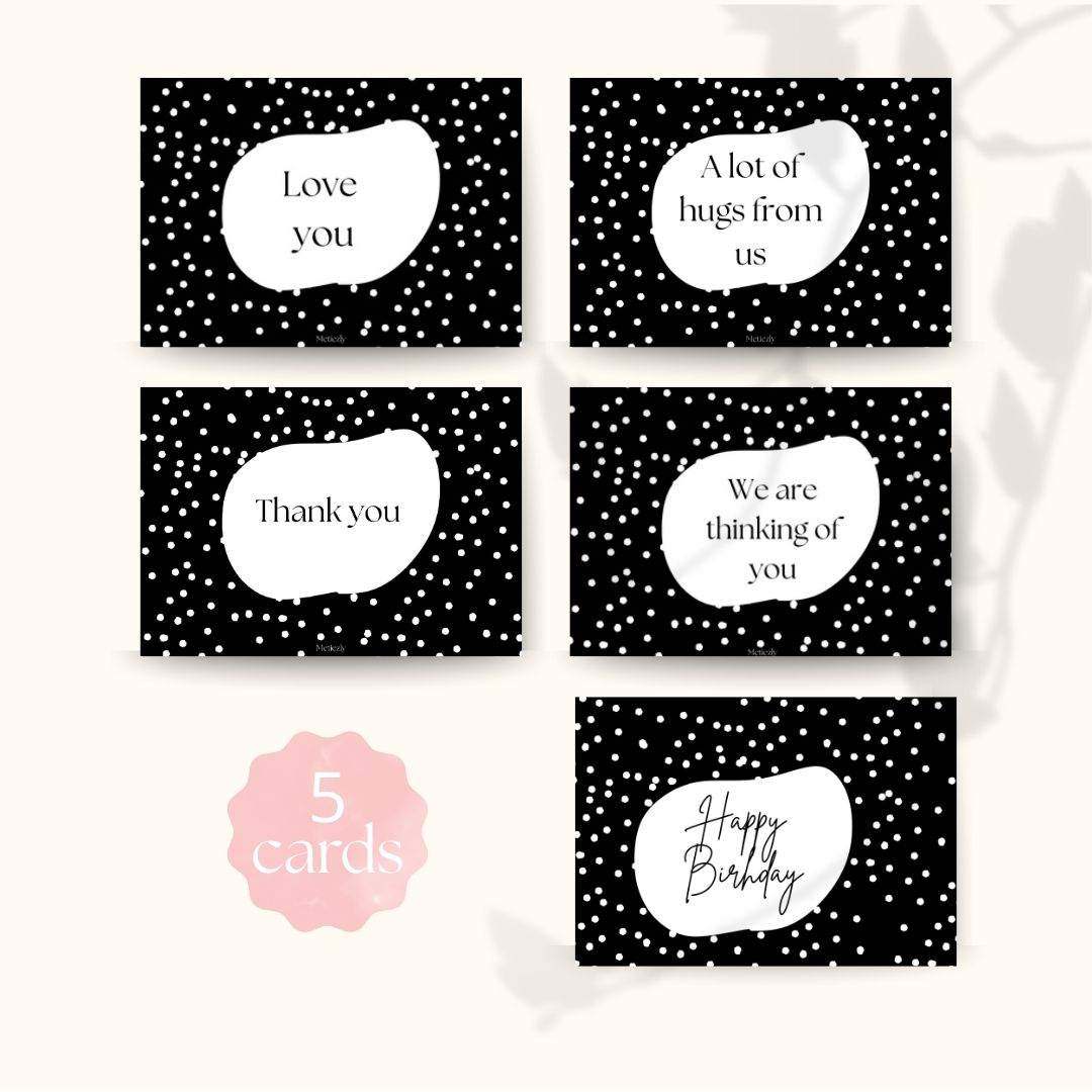 Happy birthday, set of 5 cards | $2.23