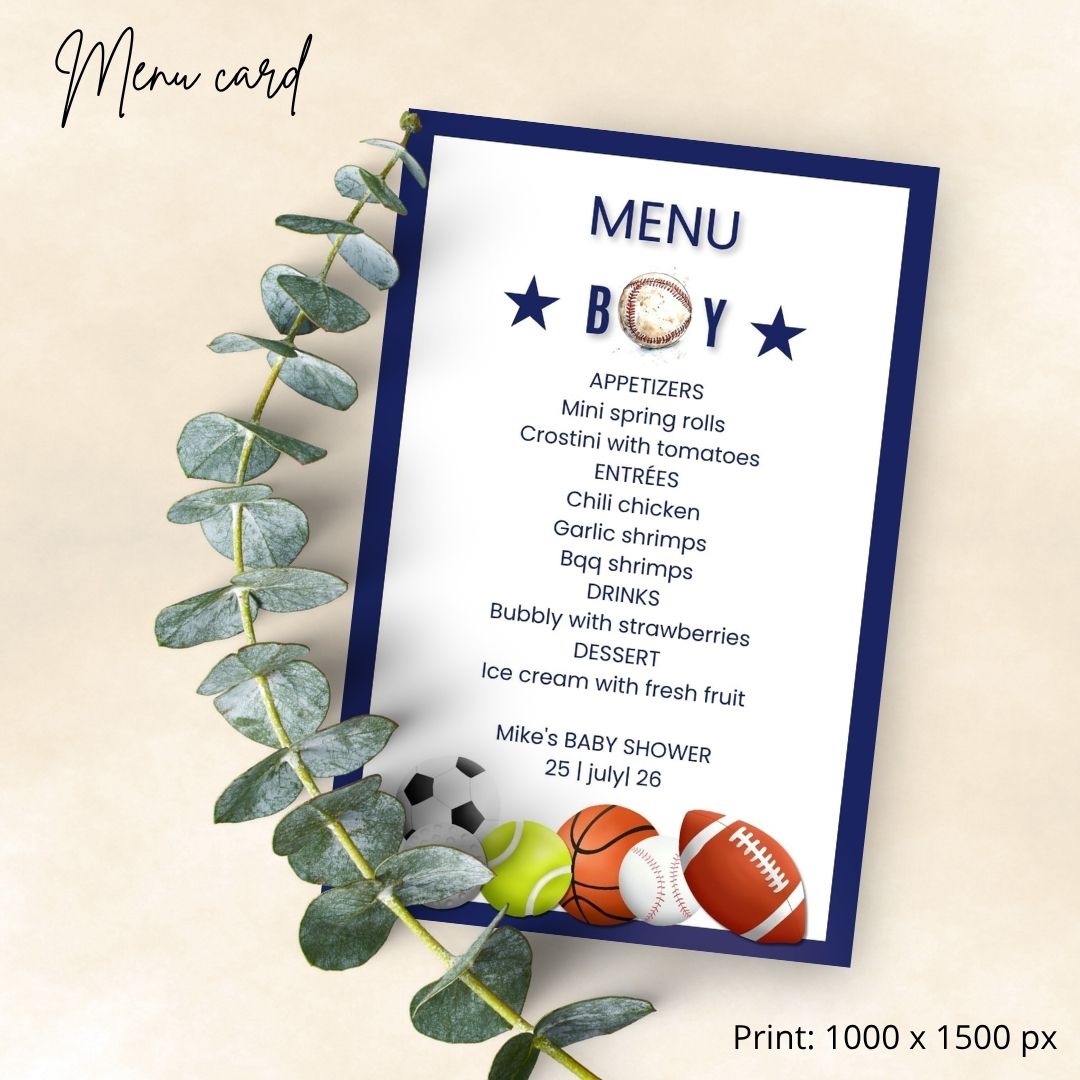 Baby party bundle card set | baby boy sport | $ 13,73