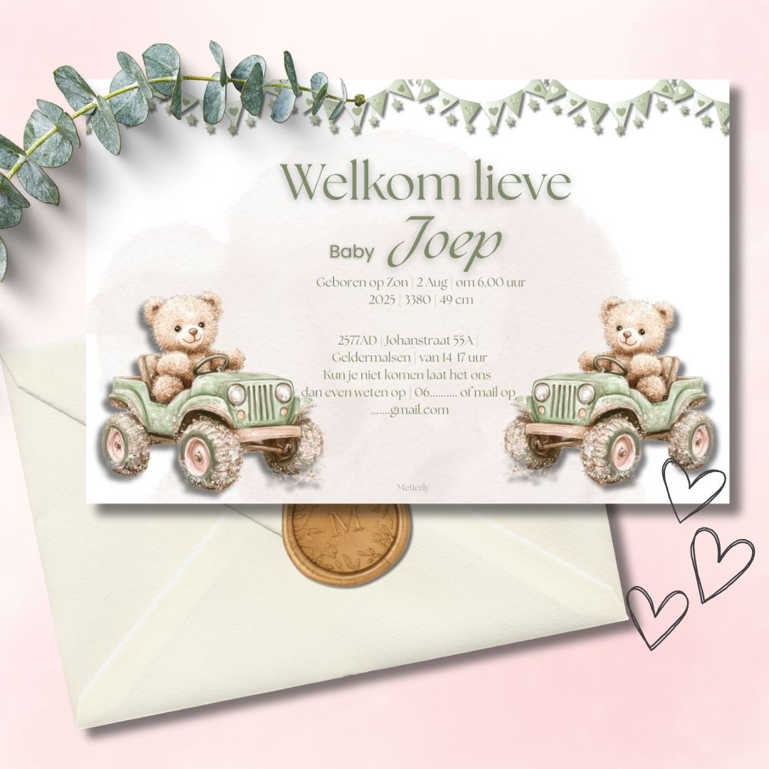Baby set, beertje in jeep | $13,73