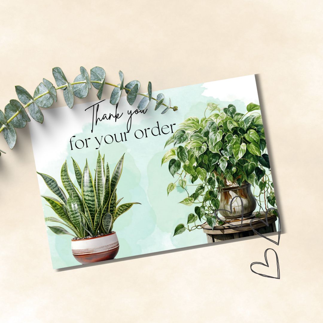  Thank you for your order | client e-cards set of 5 | flowers | 