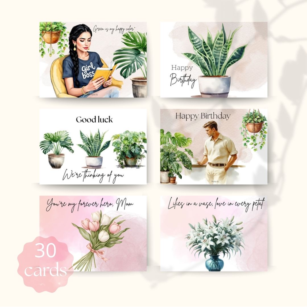 Plantlover, set of 30 cards | $13,73