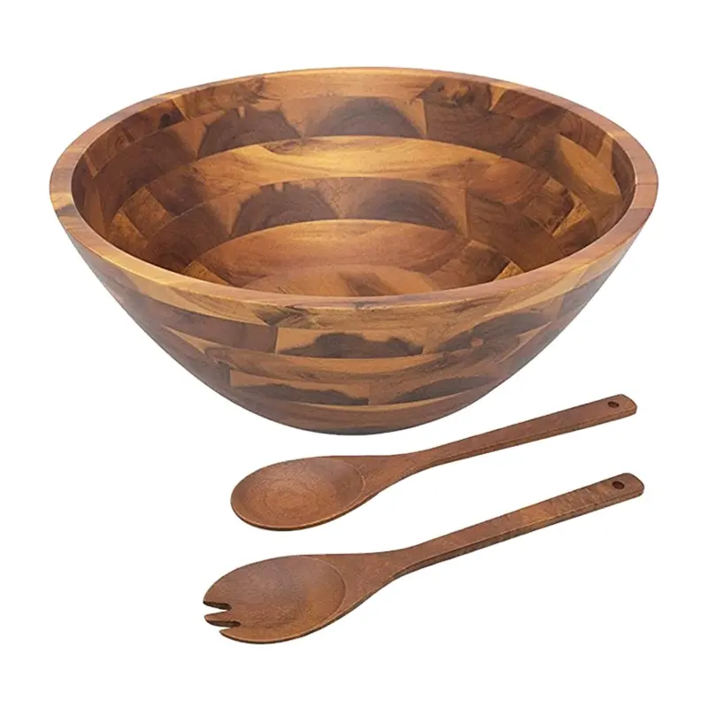 Wooden Salad Bowl Set