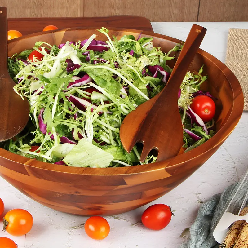 Wooden Salad Bowl Set