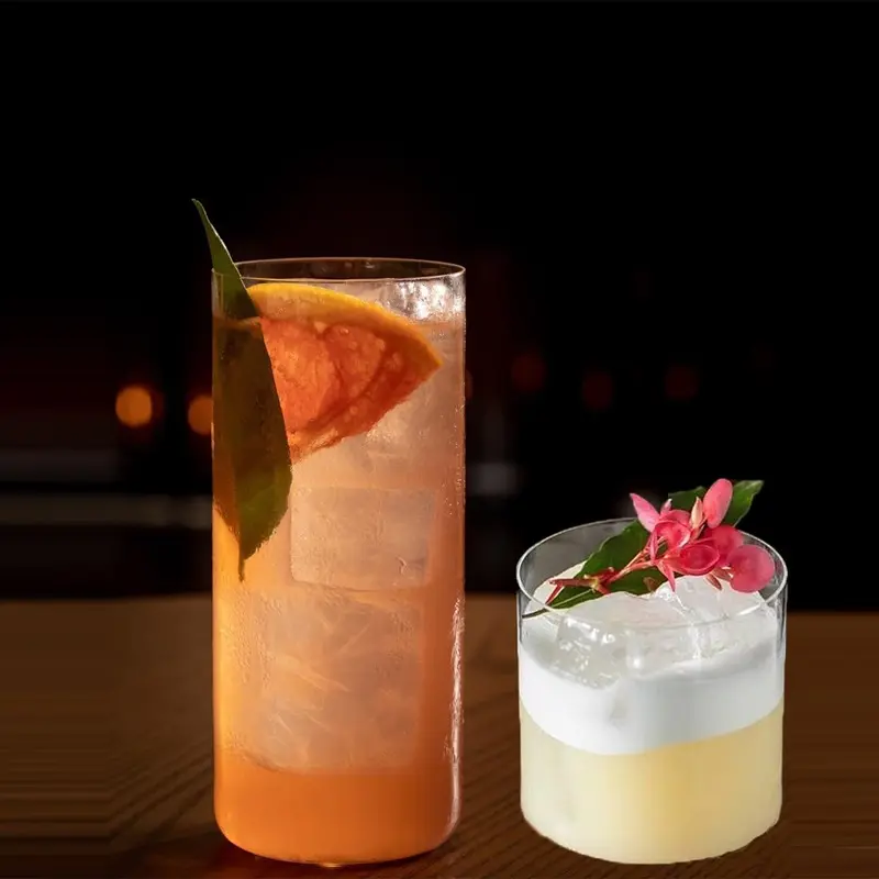 Set of Transparent Glass Tumblers