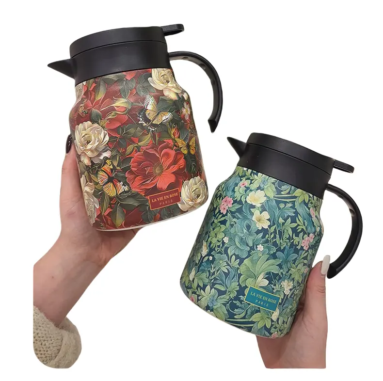Floral Insulated Thermos Set