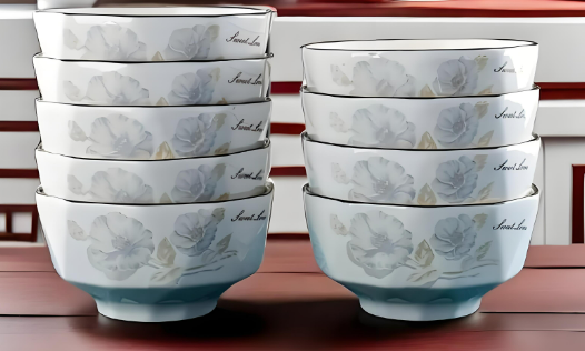 Floral Ceramic Bowl Set