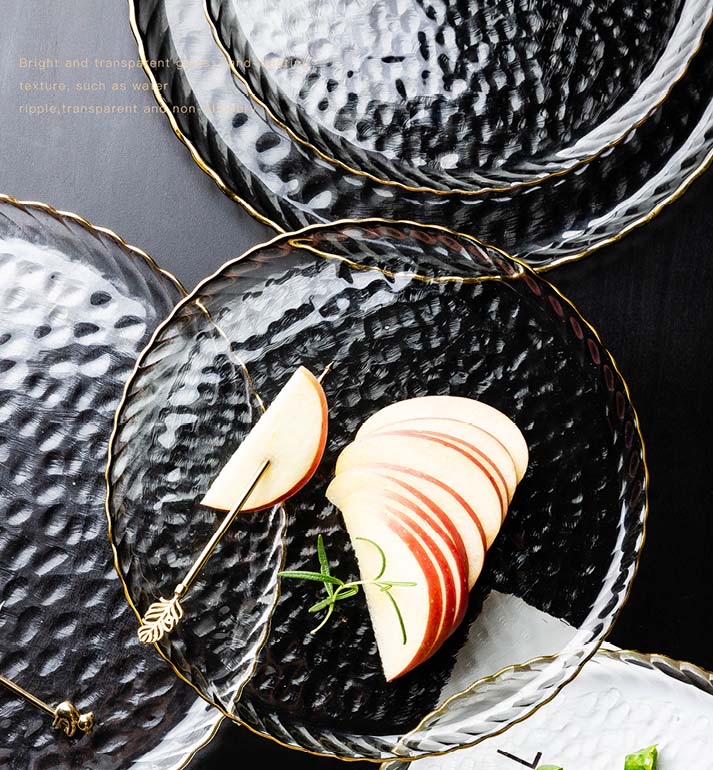 Hammered Glass Dinner Plate
