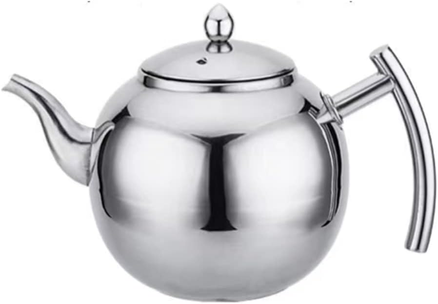 34oz/ 1000ml Stainless Steel Teapot, Ceiteo Metal Tea Pot with Removable Infuser, Oil Can with Filter Coffee Server Table Serving Pot for Home, Restaurant, Outdoor, Dishwasher Safe