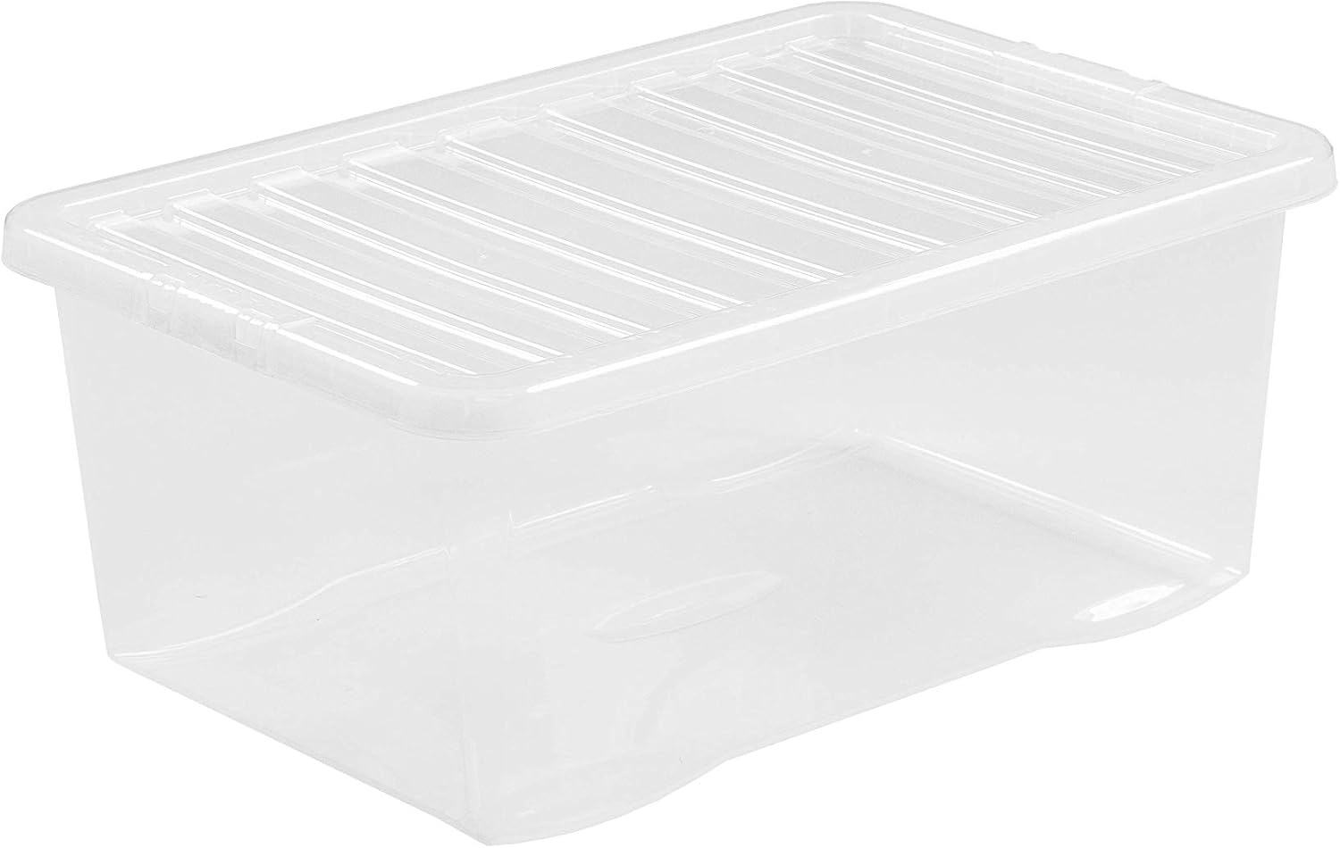 Stackable Transparent Storage Box with Lock Lid - 45L