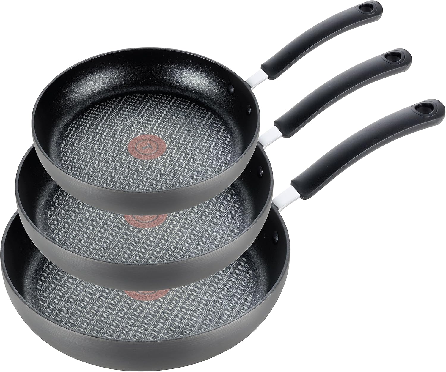 Ultimate Hard Anodized Nonstick Fry Pan Set 3 Piece: 8, 10.25, & 12 Inch, Oven Broiler Safe 400F, Kitchen Cookware Set, Pots and Pans Set Non Stick, Frying Pans, Skillets, Dishwasher Safe, Black