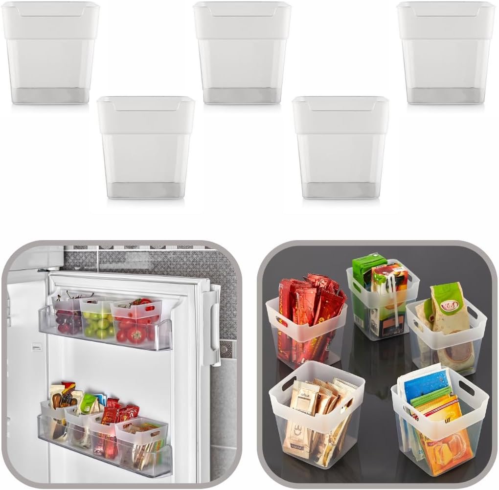Refrigerator Side-Door Organizer Bins (Set of 5)