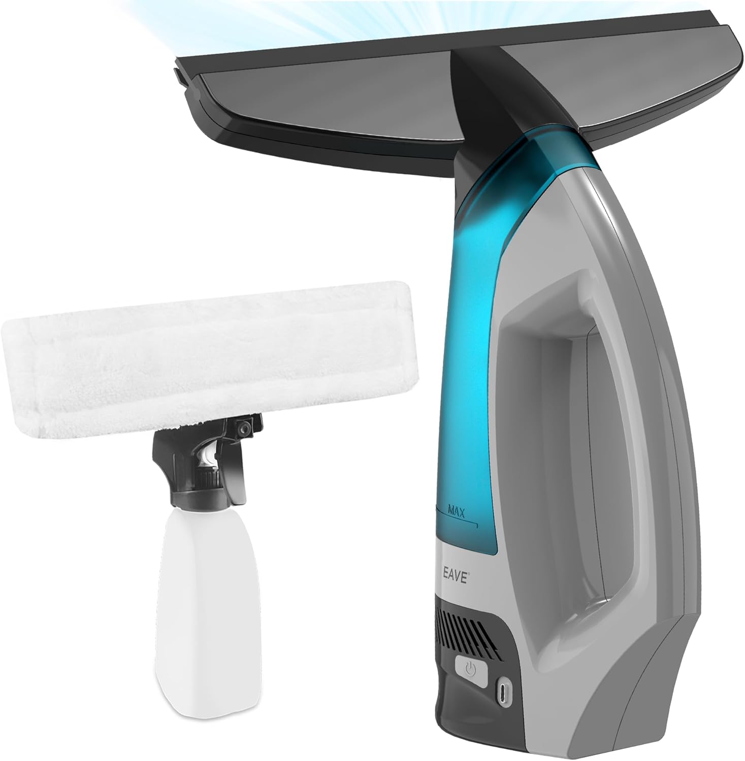 Electric Window Vacuum Squeegee, Cordless Window Vacuum Cleaner, Rechargeable Windows Vac for Glass, Tiles, Nirrors