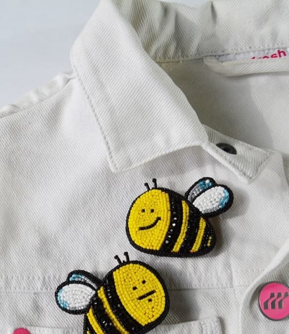 Bee Embroidered Patch