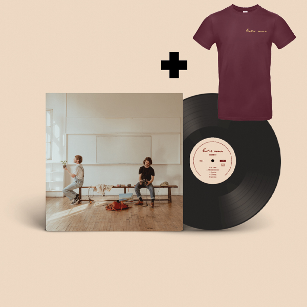 Pack album Vinyl "Entre nous" & T-shirt bordeaux
