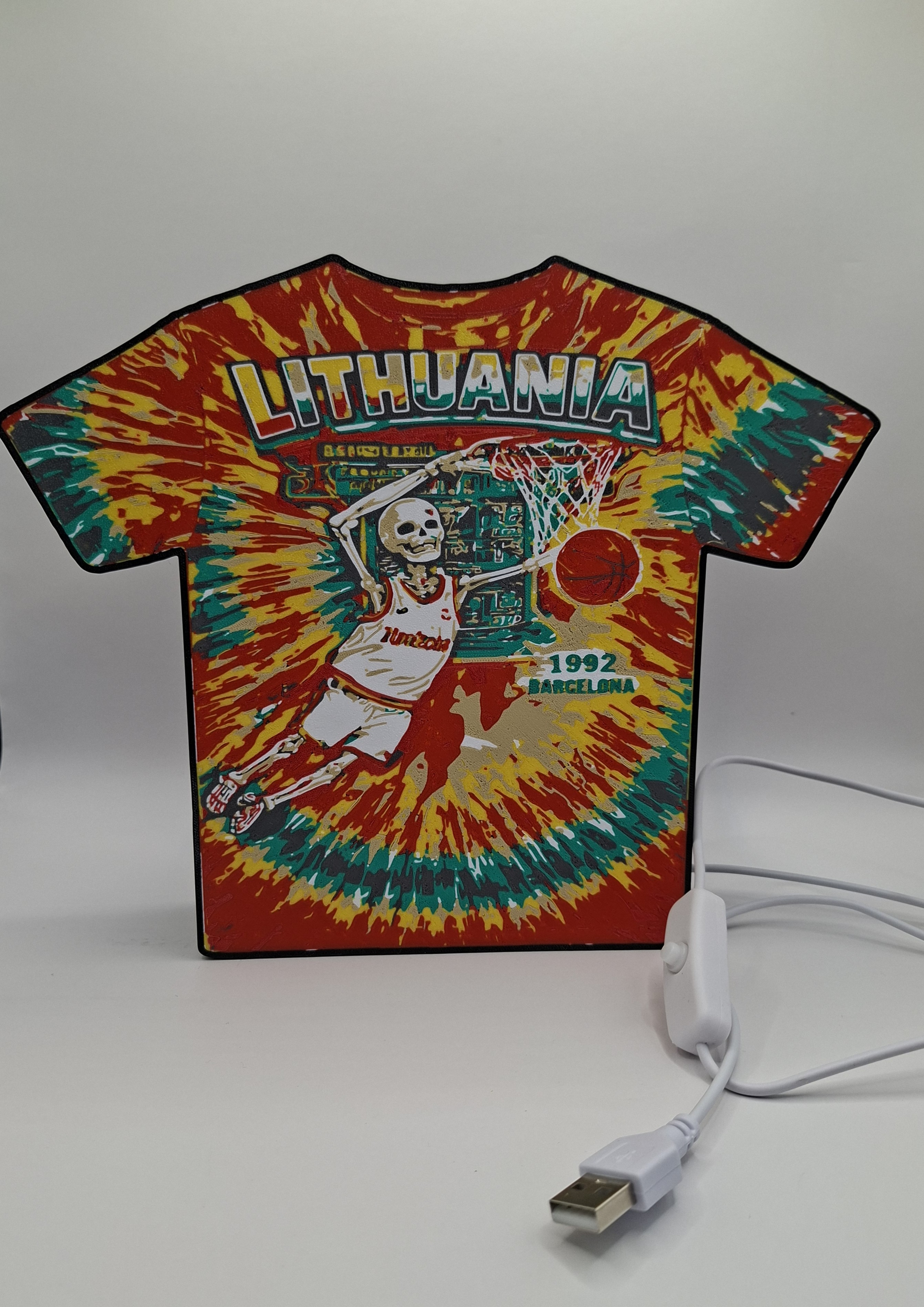 Lietuvos krepšinio suvenyrinė LED lempa