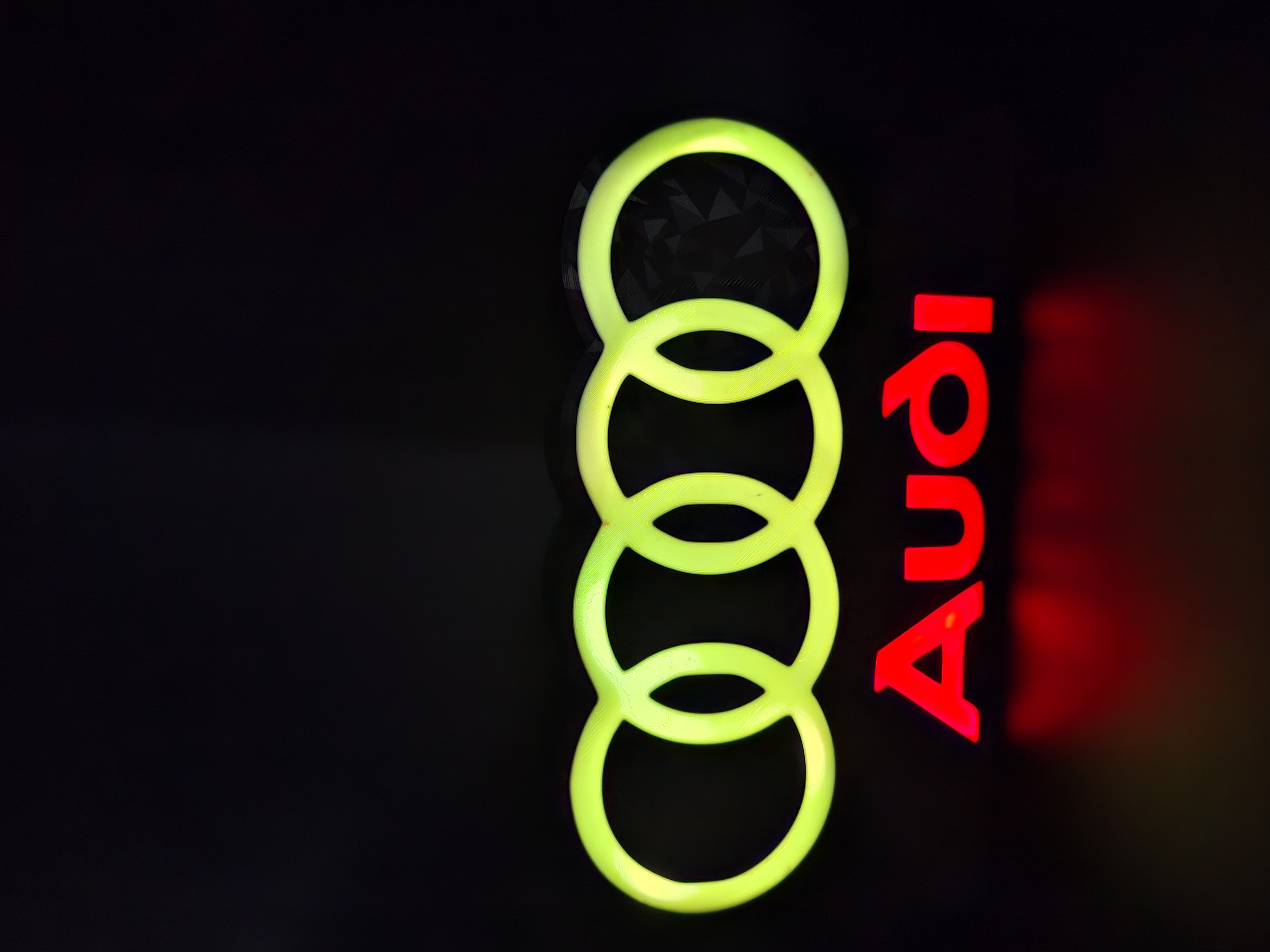 Audi logotipo LED lempa