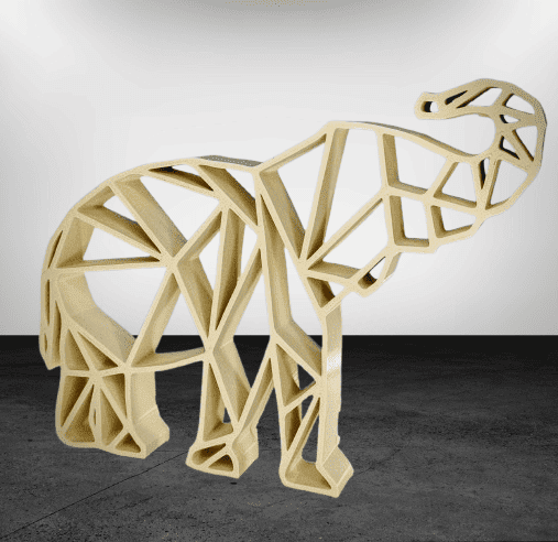 Figura Decorativa Elefante Geométrico