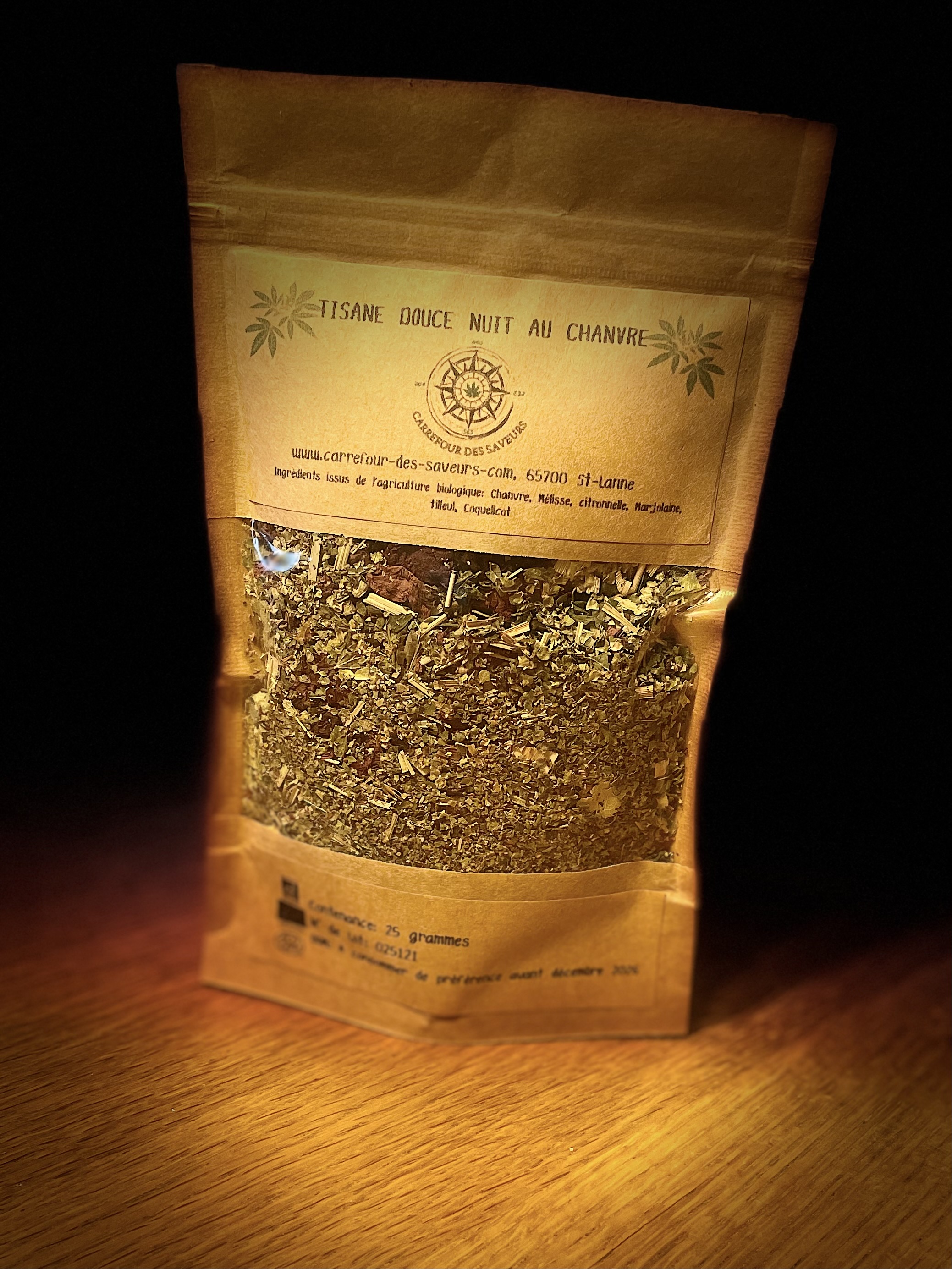 Tisane nuit douce  au Chanvre