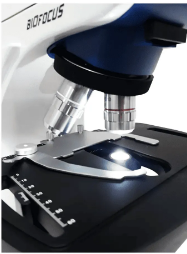 Microscópio Trinocular Plan. BLUE 1000X Ótica Infinita - BLUE1000-T-I-L-BI