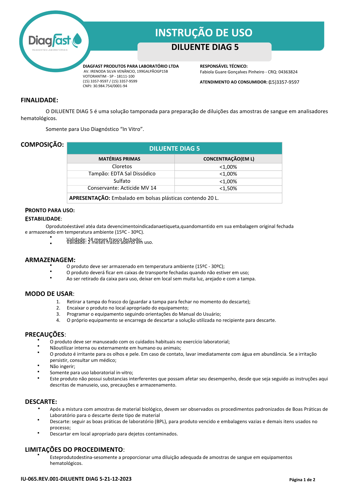 REAGENTES VET 5 PARTES