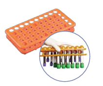 Rack em ABS com  Ventosa para 50 tubos