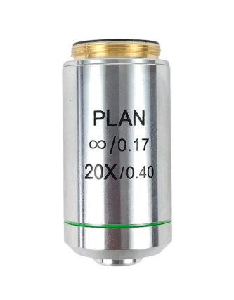 Objetiva Planacromática 20x Para Micr. Ótica Infinita Série Blue - BLUE-INF-OPI20