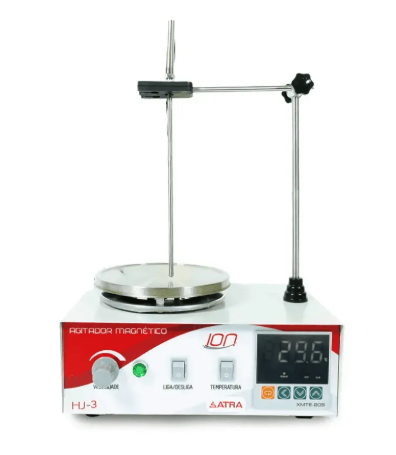 Agitador Magnético 2400RPM até 2L com Aquecimento 90ºC - HJ-3
