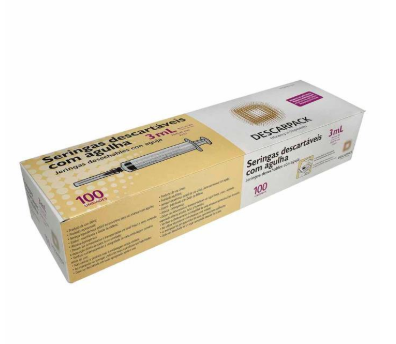  Seringa 3 Ml Com Agulha 25x0,7mm Descarpack. 
