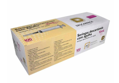  Seringa 10 Ml Com Agulha 25x0,7mm Descarpack. 