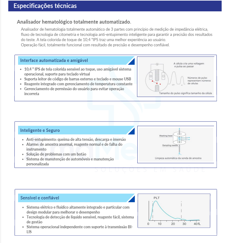 Analisador Hematológico AMA H-6021 - 3 partes (EQUIPAMENTO FECHADO)