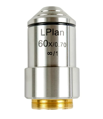 Objetiva PLAN-acromática 60x/0,80, WD: 1,28mm para Microscópio Invertido, peça de repos. Universal - OP60-PH-INVERT