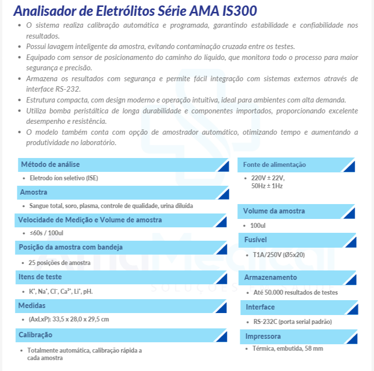 Analisador Automático de Eletrólitos 