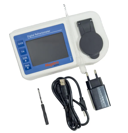 Refratômetro Digital de Bancada Escala Brix 0~94% e Índice de Refração - REDI-D-102