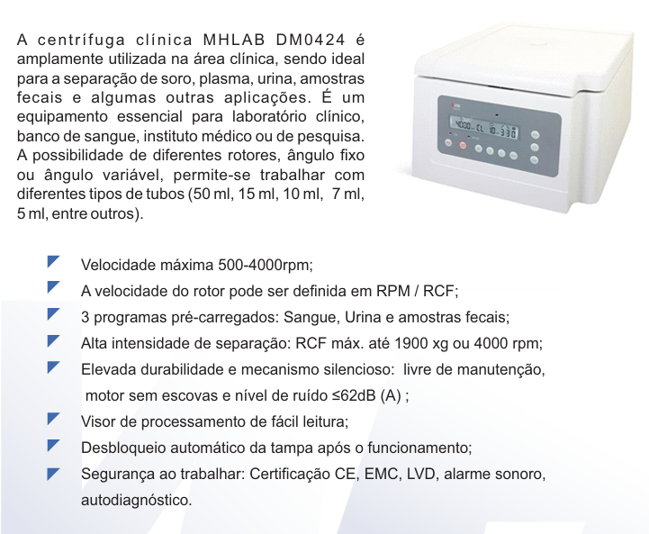 Centrífuga MHLAB – DM0424 