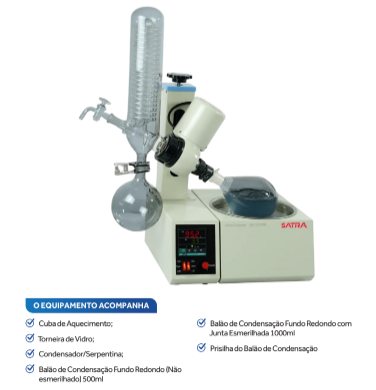 Evaporador Rotativo, Digital com Circulação até 150rpm - SKL-25A