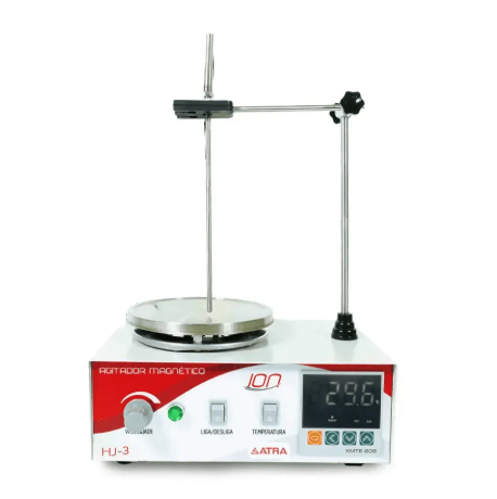 Agitador Magnético 2400RPM até 4L com Aquecimento 100ºC - HJ-4