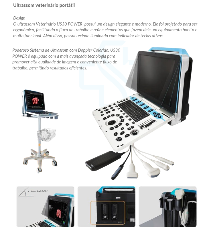 Ultrassom Portátil US30 Doppler Colorido DWP30
