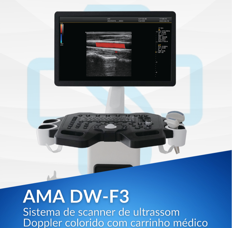  Ultrassom com Doppler totalmente digital  AMA DW-F3 
