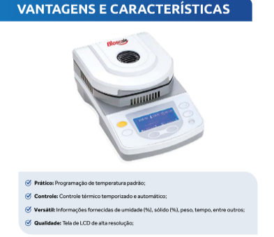 Analisador de Umidade de Halogênio | AUH16-1