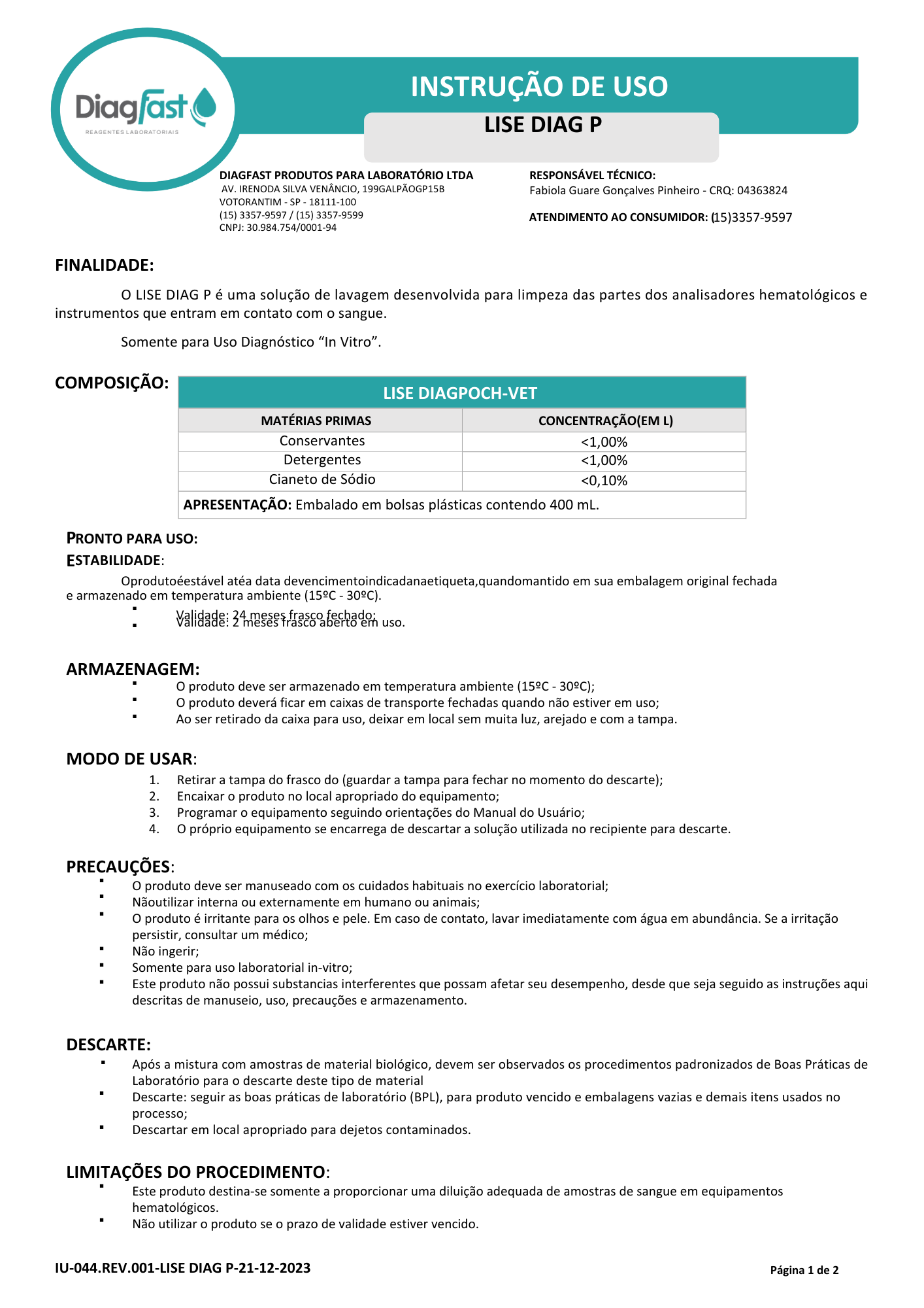 REAGENTES PENTRA 60/80/120