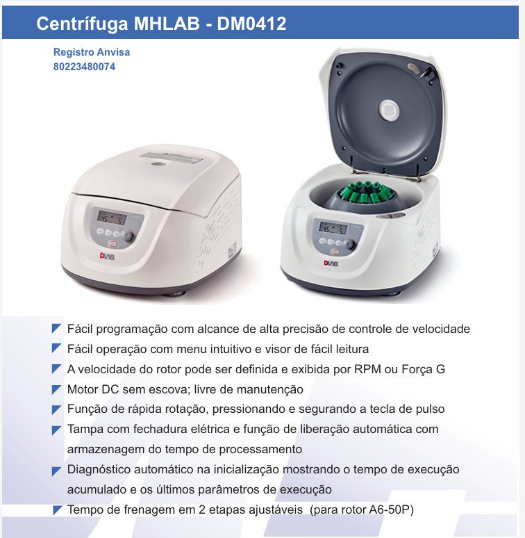 Centrífuga MHlab – DM0412