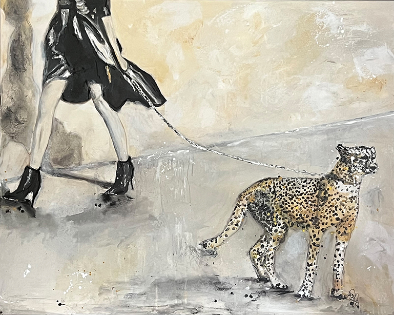 My friend Cheetah (100 x 80 x 4 cm)