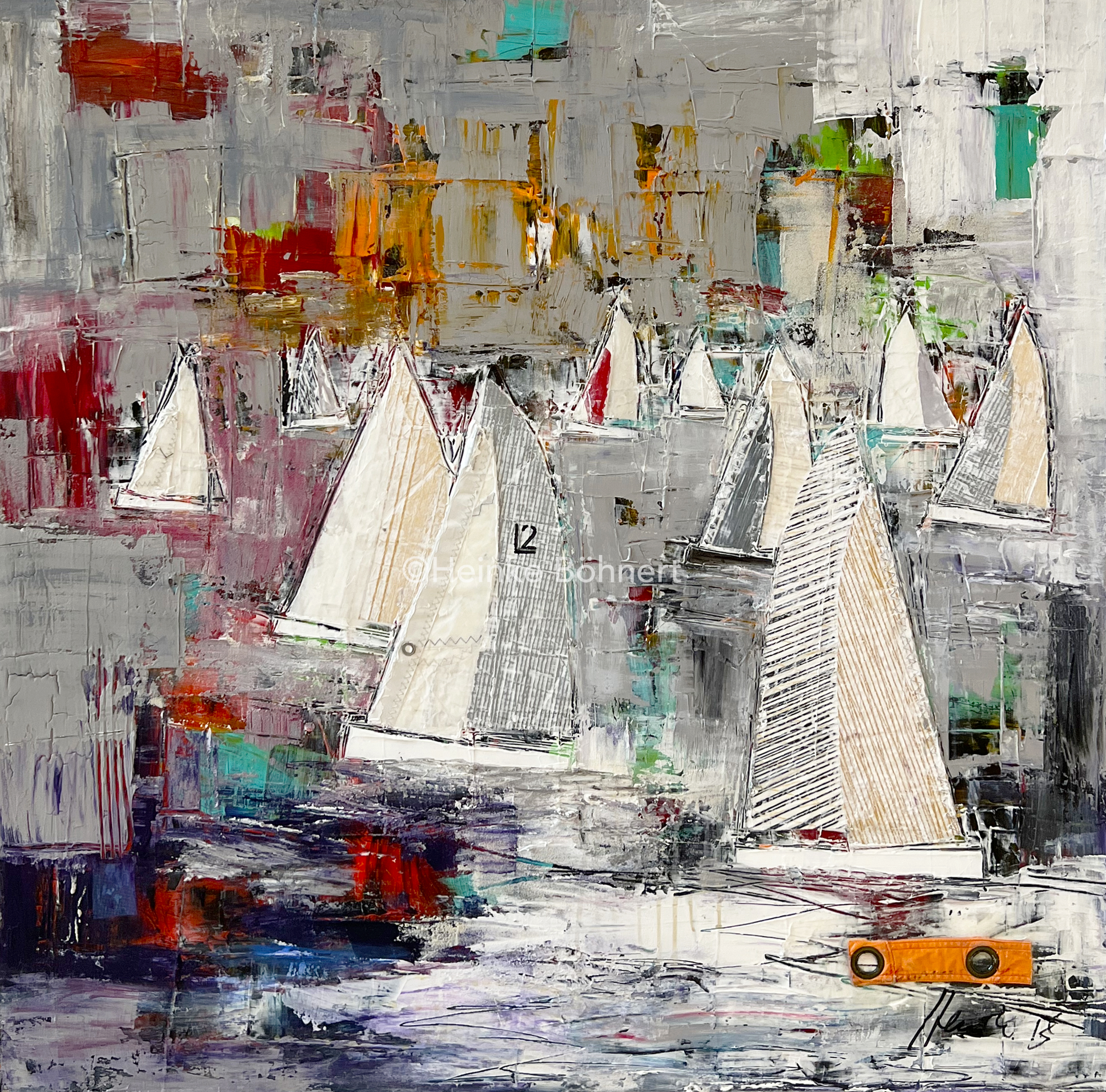 Grey City (110 x 110 cm)