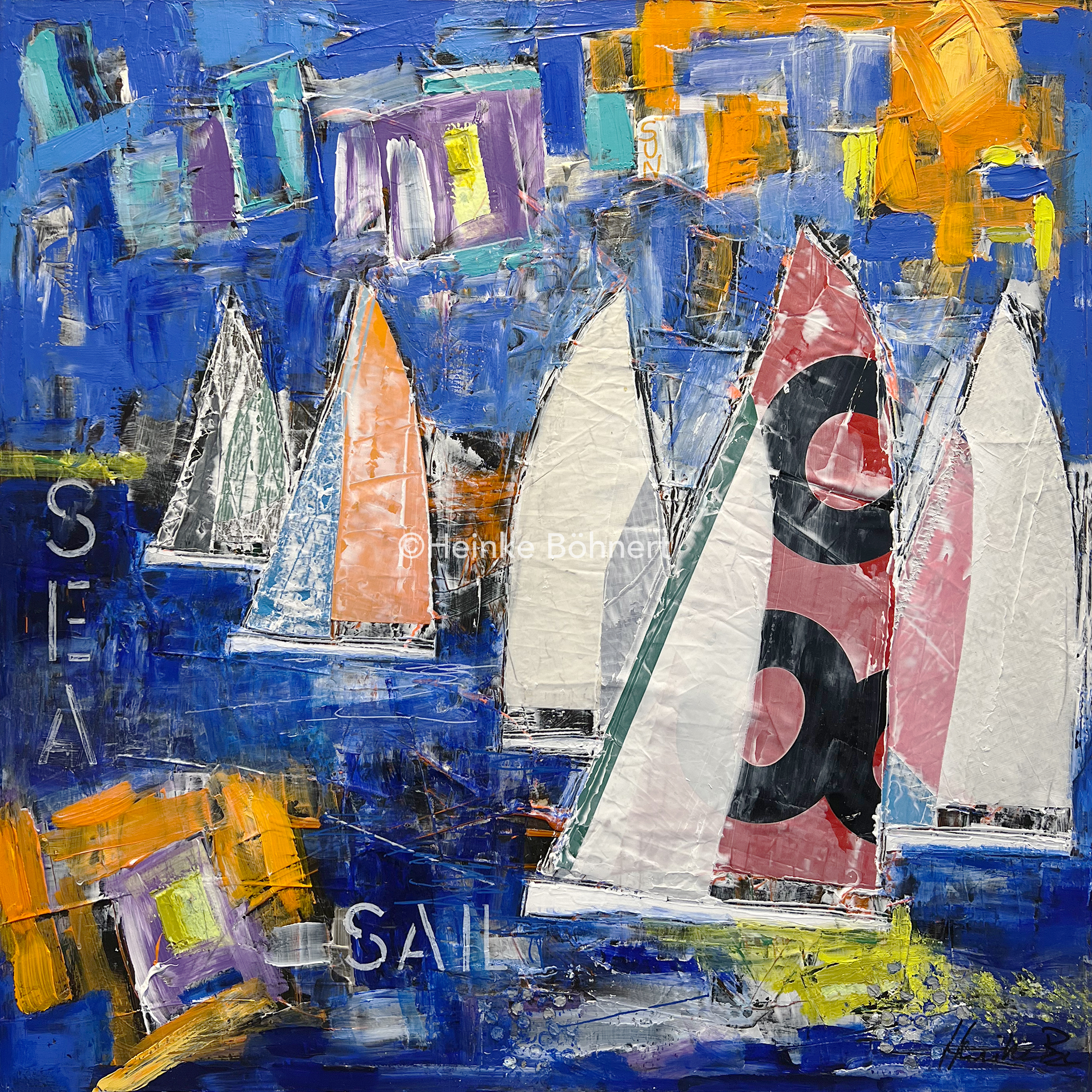 Fancy Blue (80 x 80 cm)