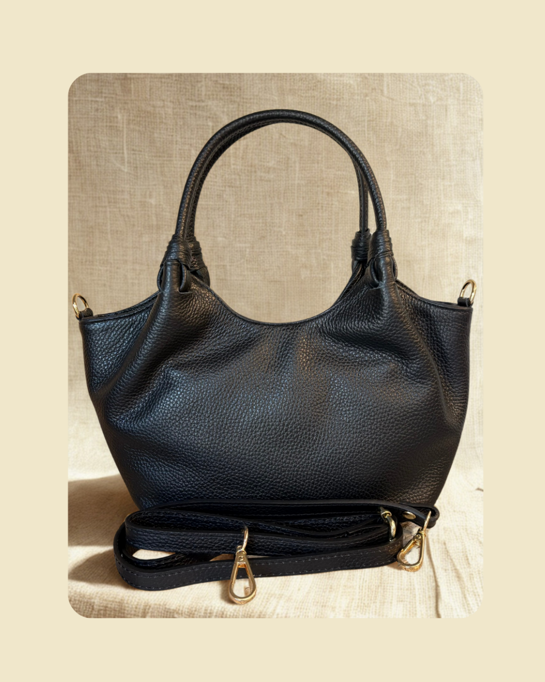 Black Leather Handbag