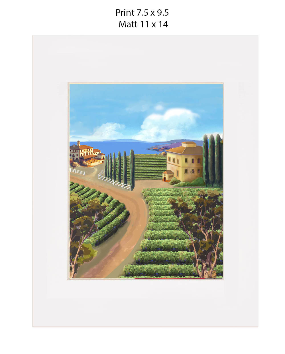 Italian Vineyard Painting